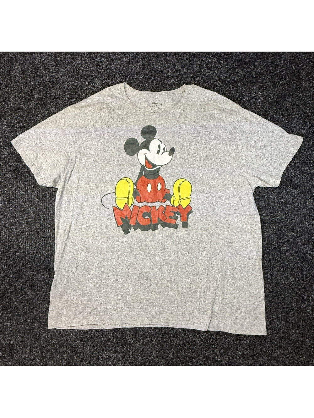 Disney Mickey Mouse Graphic Gray Unisex Adult T-Shirt Size 3X